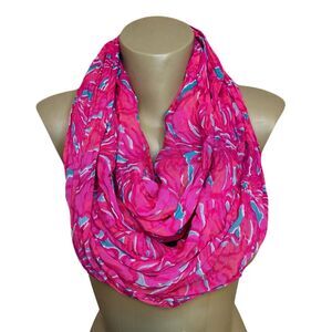 Lilly Pulitzer Pink Hibiscus Infinity Scarf